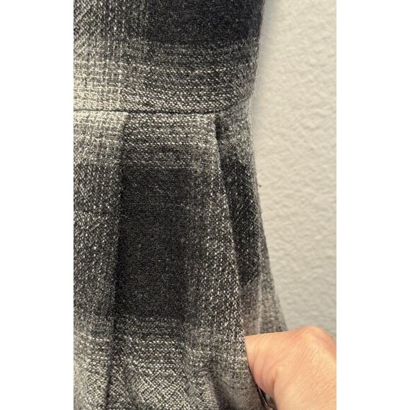 Ann Taylor Loft Size 4 Wool Blend Plaid Print Dress Academia Sleeveless Sheath - Picture 4 of 6